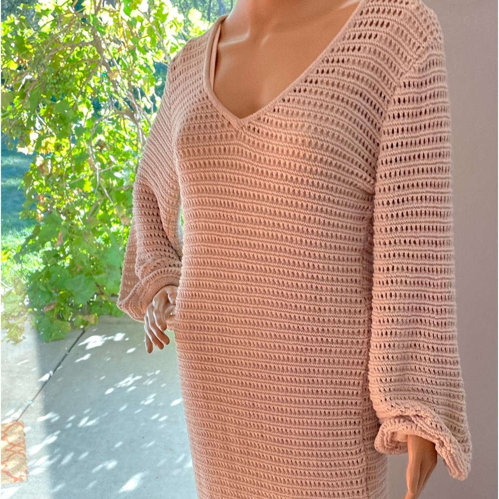 Holed dress with camisole underneath